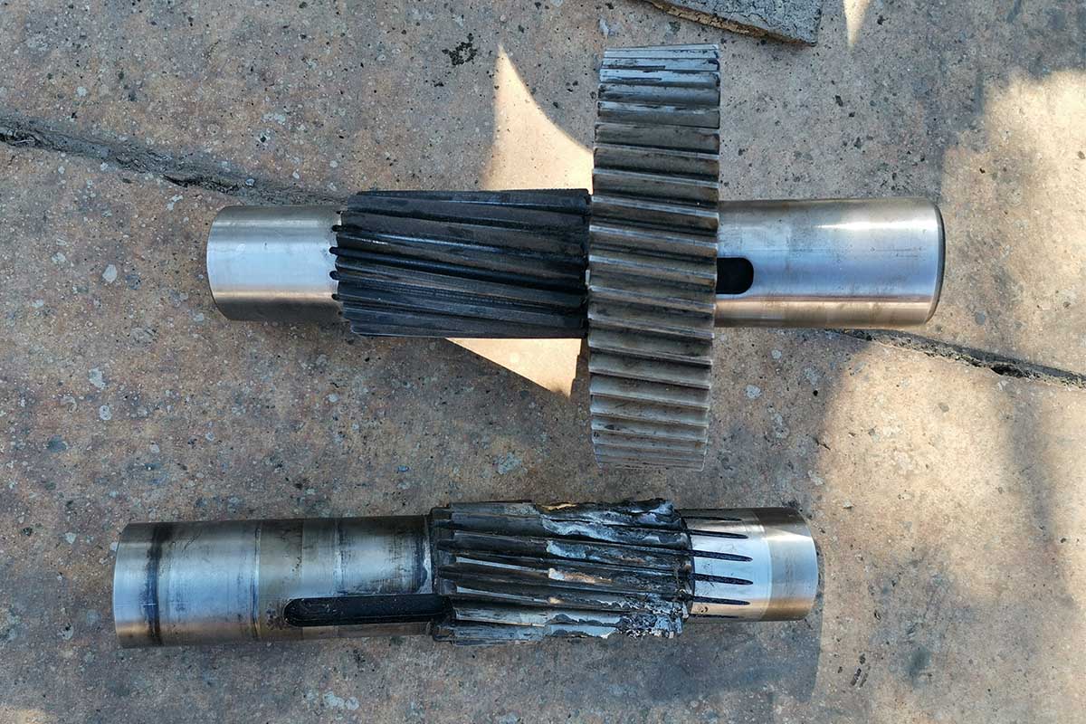 Inspección en sitio Engranes-dañados