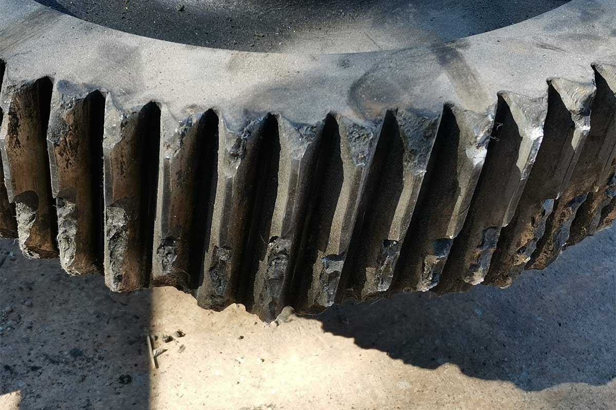 Inspección en sitio Dentado dañado