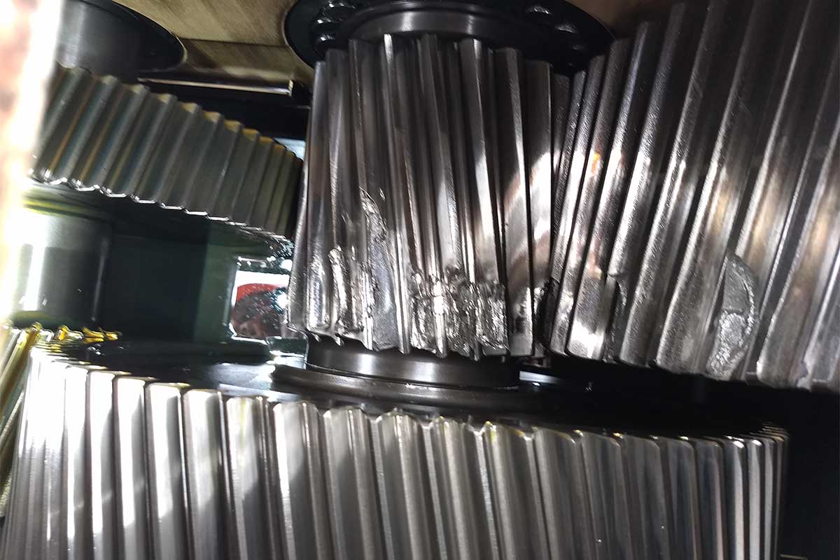 Inspección en sitio Daño engranes